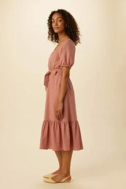 Michelle Organic Cotton Dress - Carnelian -AMOUR VERT Sales 7990R1 Michelle Cotton Carnelian 2