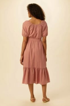 Michelle Organic Cotton Dress - Carnelian -AMOUR VERT Sales 7990R1 Michelle Cotton Carnelian 3