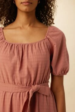 Michelle Organic Cotton Dress - Carnelian -AMOUR VERT Sales 7990R1 Michelle Cotton Carnelian 4