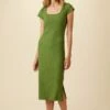 Cleo Provence Rib Dress - Pear 1 Cleo Provence Rib Dress - Pear -AMOUR VERT Sales 8125 Cleo Pear 1