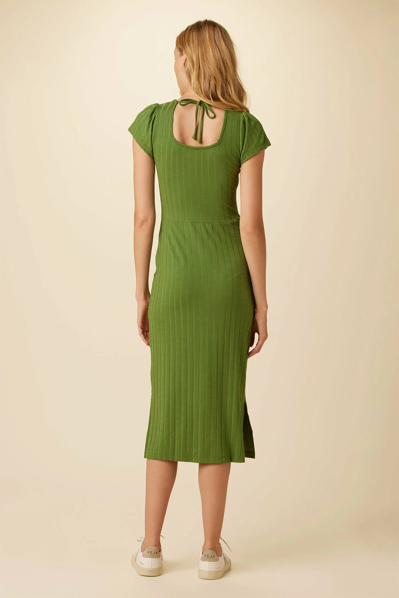 Cleo Provence Rib Dress - Pear 5 Cleo Provence Rib Dress - Pear - Image 3