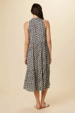 Leigh Ecovero Dress - Calico Navy -AMOUR VERT Sales 8136 Leigh Calico Navy 3