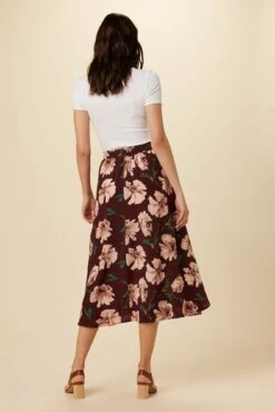 Blaze Washable Silk Skirt - Paysage Sepia -AMOUR VERT Sales 8327 Blaze Paysage Sepia 3