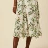 Flora Washable Silk Wrap Skirt - Silverwood Floral 1 Flora Washable Silk Wrap Skirt - Silverwood Floral -AMOUR VERT Sales 8327 Flora Silverwood Floral 1