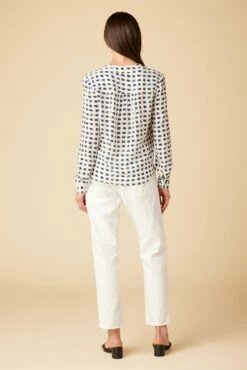 Kaya Washable Silk Blouse - Squared Up White -AMOUR VERT Sales 8509 Kaya Squared Up White 3