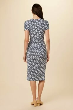 Colombe Reverie Knit Dress - Calico Navy -AMOUR VERT Sales 9032 S S Colombe Calico Navy 3