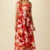 Hanne Washable Silk Maxi Dress - Begonia -AMOUR VERT Sales 9223 Hanne Begonia 1