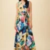 Hanne Washable Silk Maxi Dress - Full Bloom -AMOUR VERT Sales 9223 Hanne Full Bloom 1