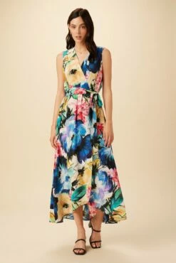 Hanne Washable Silk Maxi Dress - Full Bloom