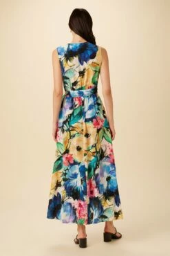 Hanne Washable Silk Maxi Dress - Full Bloom -AMOUR VERT Sales 9223 Hanne Full Bloom 3