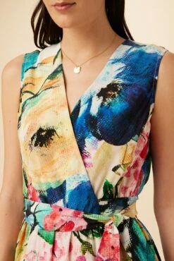 Hanne Washable Silk Maxi Dress - Full Bloom -AMOUR VERT Sales 9223 Hanne Full Bloom 4