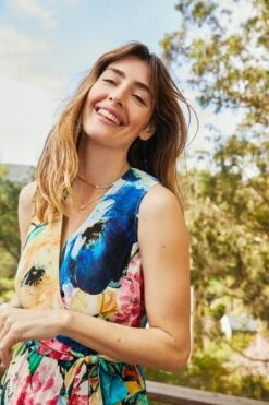 Hanne Washable Silk Maxi Dress - Full Bloom -AMOUR VERT Sales 9223 Hanne Full Bloom 552