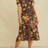 Aubrey Washable Silk Dress - Palermo Print -AMOUR VERT Sales 9292 Aubrey Palermo Print 3593 web