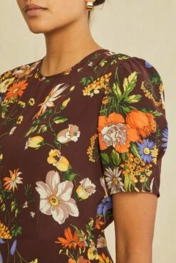 Aubrey Washable Silk Dress - Palermo Print -AMOUR VERT Sales 9292 Aubrey Palermo Print 3703 web