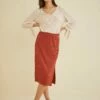 Vindy Paris Rib Skirt - Cinnamon -AMOUR VERT Sales 9313VindySkirtCinnamon 1442 web 367da60e 95ab 4a76 93e7 d5d30019af68