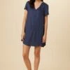 Zendaya Tencel Dress - Indigo 1 Zendaya Tencel Dress - Indigo -AMOUR VERT Sales 9355 Zendaya Indigo 1