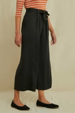 Eldora Wide Leg Pant -AMOUR VERT Sales 9360EldoraTencelBlack 7610 web
