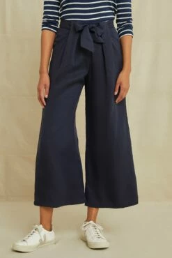 Eldora Wide Leg Pant -AMOUR VERT Sales 9360EldoraTencelNavy 6088 web