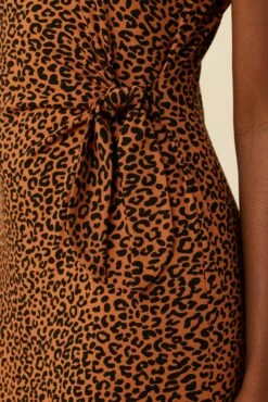 Cornelia Reverie Knit Dress - Almond Leopard Print -AMOUR VERT Sales 9363 Cornelia Almond Leopard 4