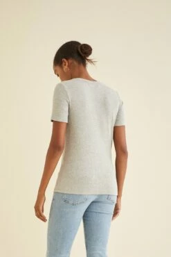Talin Dream Rib Tee -AMOUR VERT Sales 9367 Talin Heather Grey 2155 web