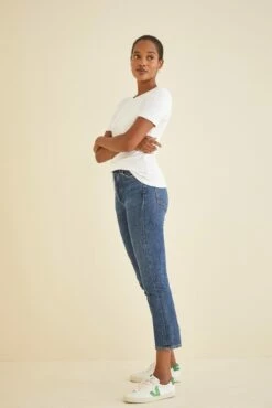 Talin Dream Rib Tee -AMOUR VERT Sales 9367 Talin White 1814 web