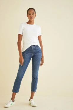 Talin Dream Rib Tee -AMOUR VERT Sales 9367 Talin White 1833 web