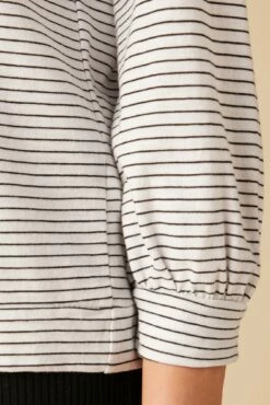 Issa Raglan Slub Tee - Gigi White Stripe -AMOUR VERT Sales 9400 Issa Slub Gigi Stripe White 4