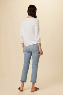 Issa Raglan Slub Tee - White Slub -AMOUR VERT Sales 9400 Issa Slub White 3