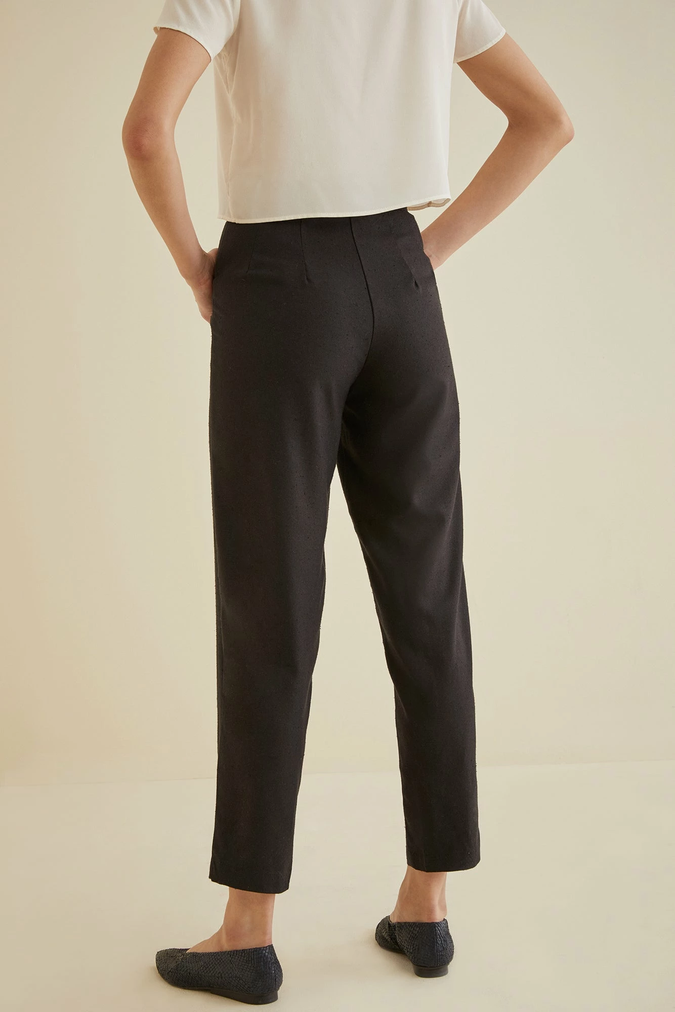 Dava Silk Noil Pants - Navy - ReAmour 7 Dava Silk Noil Pants - Navy - ReAmour - Image 5