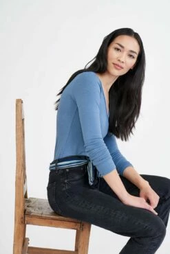 Itana Long Sleeve Dream Rib Tee - Horizon -AMOUR VERT Sales 9456 Itana Horizon 1498 web 20466a59 f197 416f be7c bd41d374afac