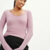 Itana Long Sleeve Dream Rib Tee - Lilac -AMOUR VERT Sales 9456 Itana Lilac 1571 web 5ea8d04c 72ad 47bd ae94 dcc7d35758fc
