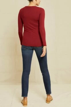 Itana Long Sleeve Dream Rib Tee - Mulberry -AMOUR VERT Sales 9456 Itana Mulberry 9752 web 49b78a86 a36b 423c 8c00 70ea4e303c46