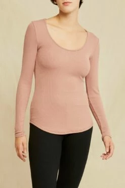Itana Long Sleeve Dream Rib Tee - Quartz