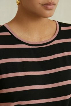 Berkeley Dream Knit Tee - Black And Quartz -AMOUR VERT Sales 9493SSBerkeleySausalitoBlackQuartzStripe 3321 web 7ff712d4 e623 4a0d 8f7b f64ee53d8532