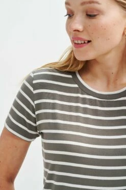 Berkeley Dream Knit Tee - Harbor Vetiver Stripe -AMOUR VERT Sales 9493 Berkeley Harbor Stripe Vetiver 0781 web ad66fb46 ec01 4dca 886a 8dff1ed4b349