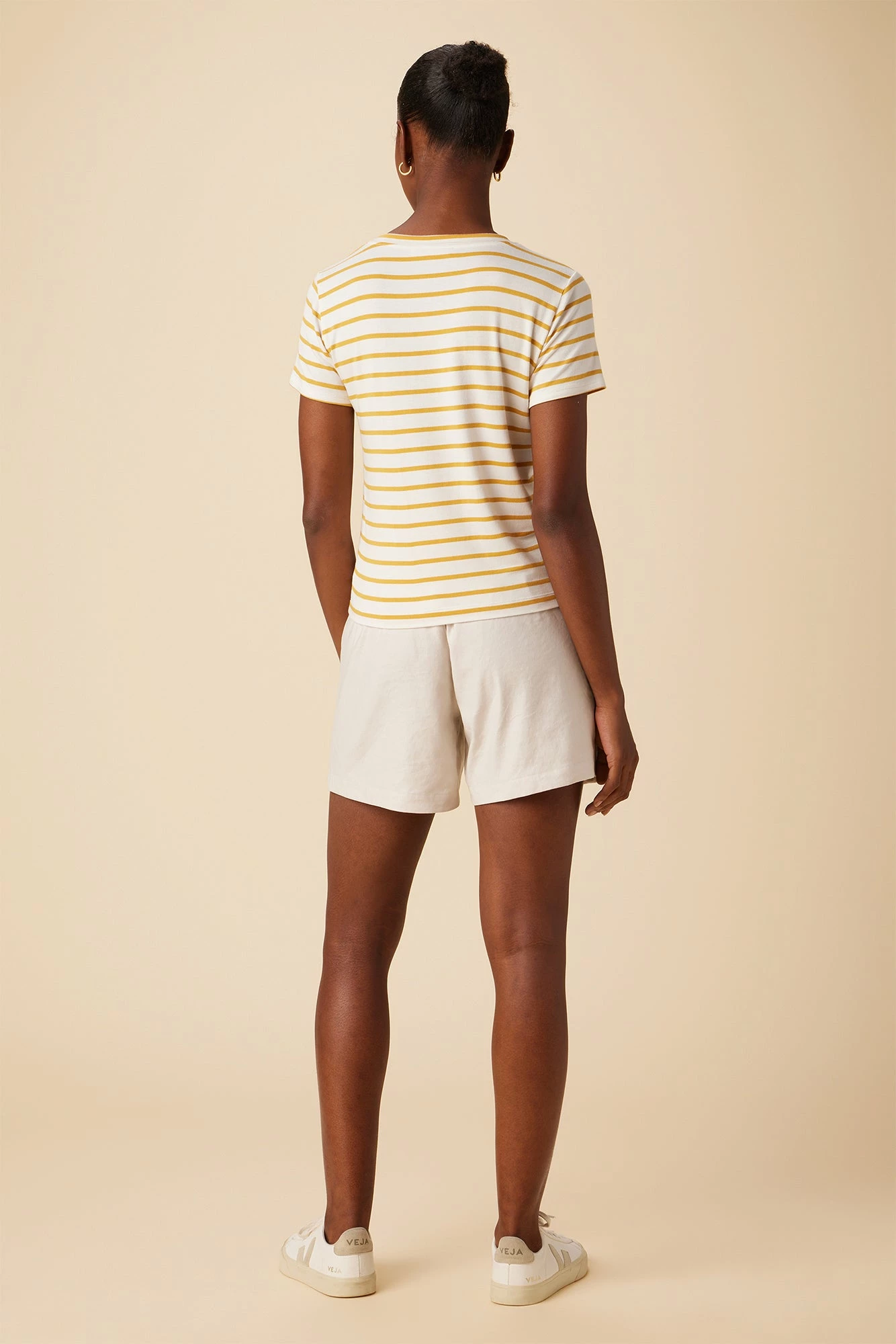 Berkeley Dream Knit Tee - Ivory Sunflower Stripe 5 Berkeley Dream Knit Tee - Ivory Sunflower Stripe - Image 3