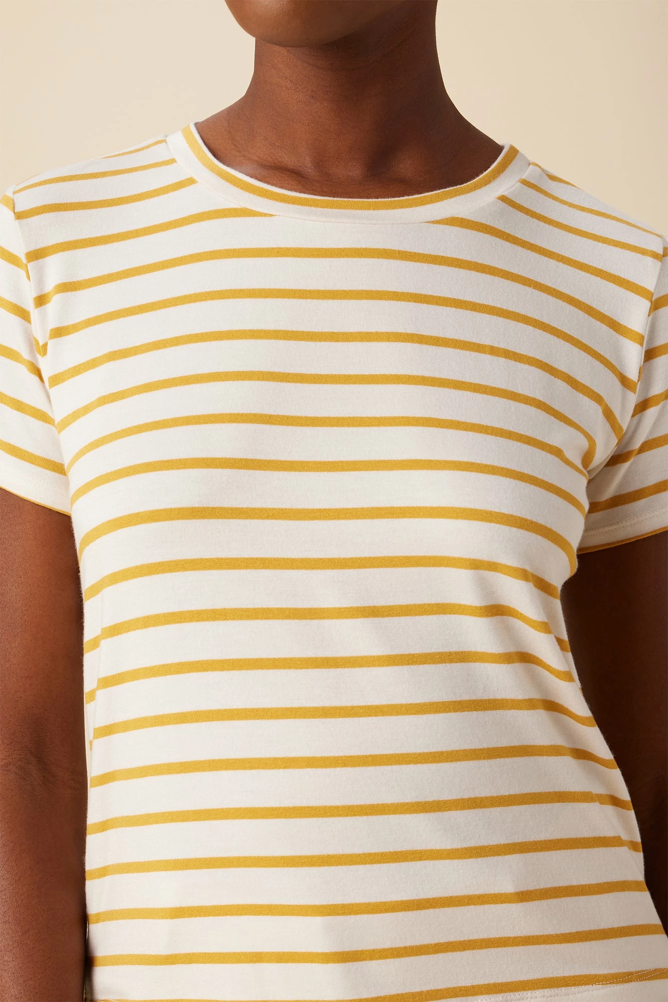 Berkeley Dream Knit Tee - Ivory Sunflower Stripe 6 Berkeley Dream Knit Tee - Ivory Sunflower Stripe - Image 4