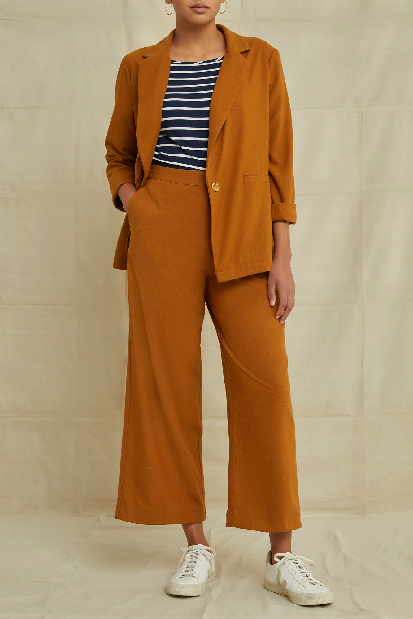 Patsy Silk Noil Pant - Golden Tan 7 Patsy Silk Noil Pant - Golden Tan - Image 5
