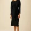 Russo Luxe Fleece Dress - Black -AMOUR VERT Sales 9597R1 Russo Black 1