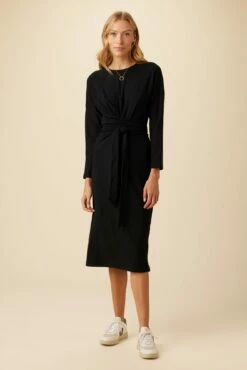 Russo Luxe Fleece Dress - Black