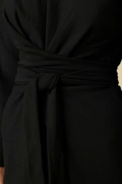 Russo Luxe Fleece Dress - Black -AMOUR VERT Sales 9597R1 Russo Black 4