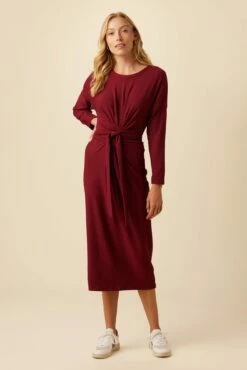 Russo Luxe Fleece Dress - Mulberry