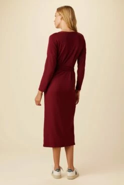 Russo Luxe Fleece Dress - Mulberry -AMOUR VERT Sales 9597R1 Russo Mulberry 3