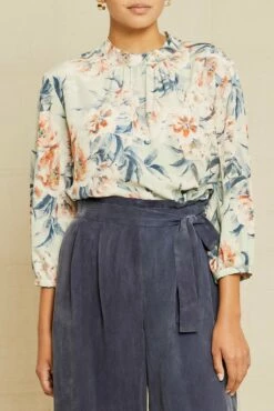 Endora Washable Silk Blouse - Paulette Floral