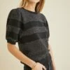 Liza Sweater Tee - Black Texture Stripe -AMOUR VERT Sales 9666 Liza Black Texture Stripe 2194 web aded9a1a 9927 4307 a30b 97aa808ffbe0