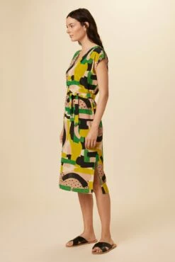 Cindra Washable Silk Midi Dress - Piazza -AMOUR VERT Sales 9674 Cindra Piazza 2