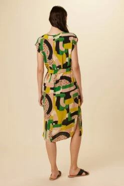 Cindra Washable Silk Midi Dress - Piazza -AMOUR VERT Sales 9674 Cindra Piazza 3