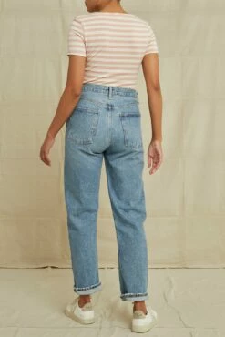 Cara Reverie Knit Tee - Rose And Ivory -AMOUR VERT Sales 9818CaraParisStripeRoseIvory 7077 web