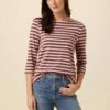 Cecelia Reverie Knit Tee - Maple Rose Stripe -AMOUR VERT Sales 9819 Cecelia Paris Stripe Maple Rose 1