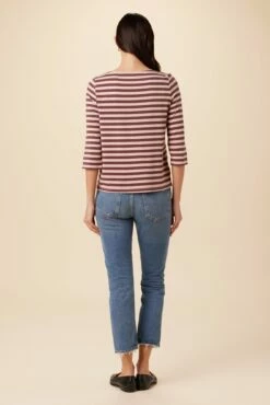 Cecelia Reverie Knit Tee - Maple Rose Stripe -AMOUR VERT Sales 9819 Cecelia Paris Stripe Maple Rose 3